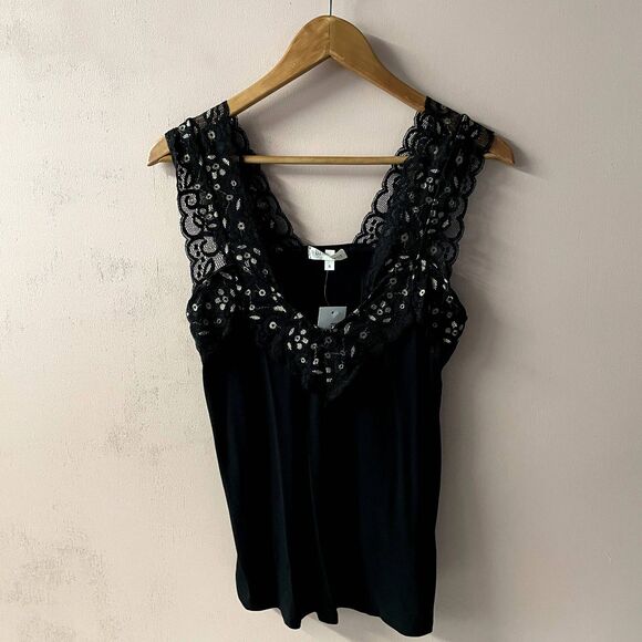 Blue/Grey Y2K Style Lacey V-Neck Top NWT Size S - Picture 9 of 11